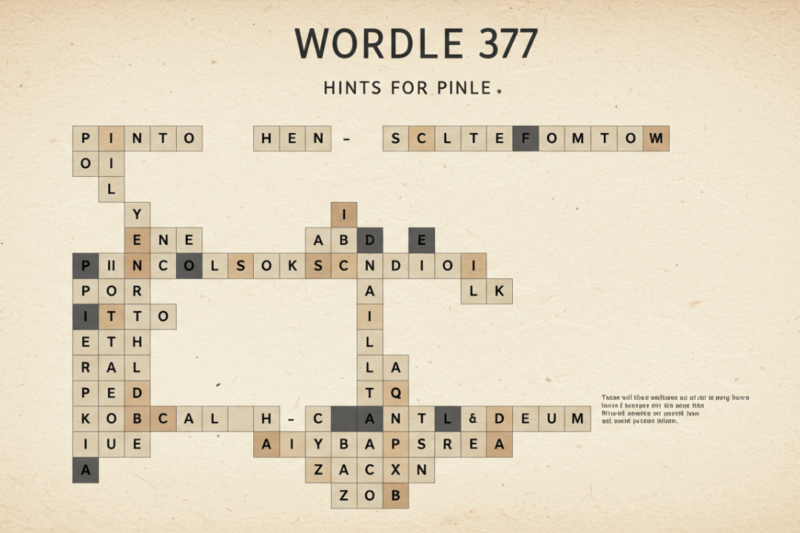 Wordle 377 | Hints For PINTO