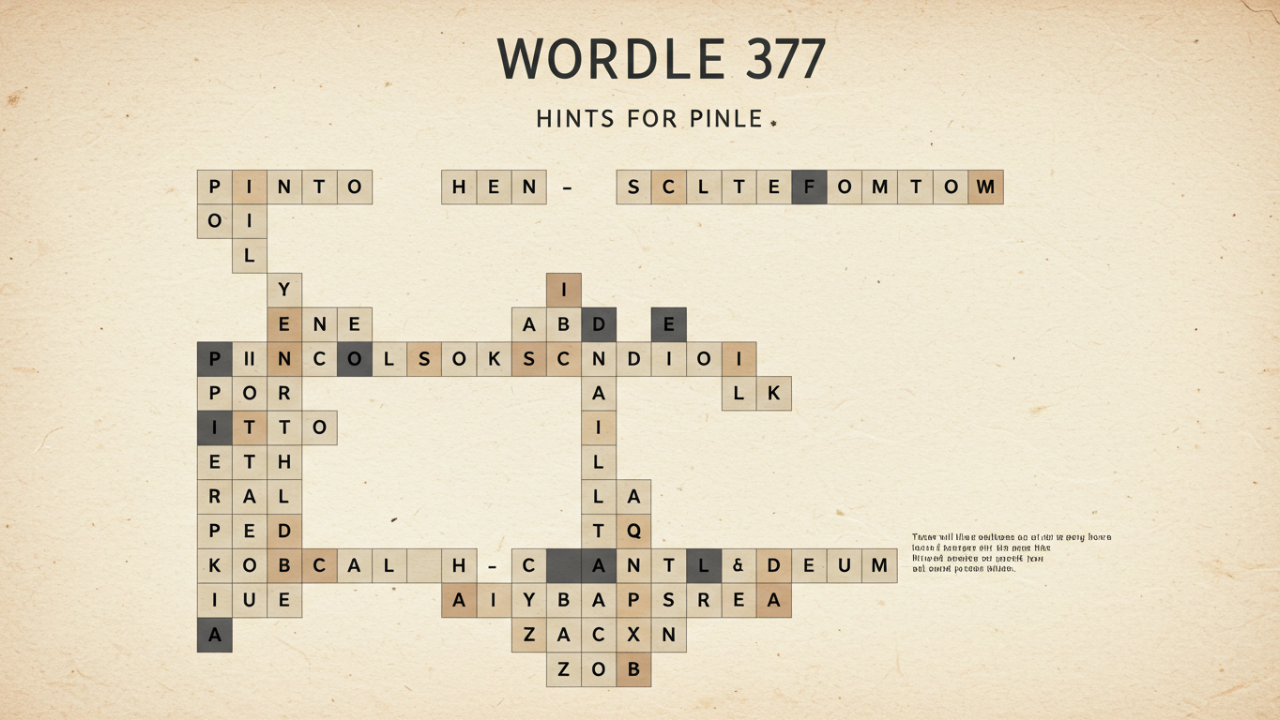 Wordle 377  Hints For PINTO
