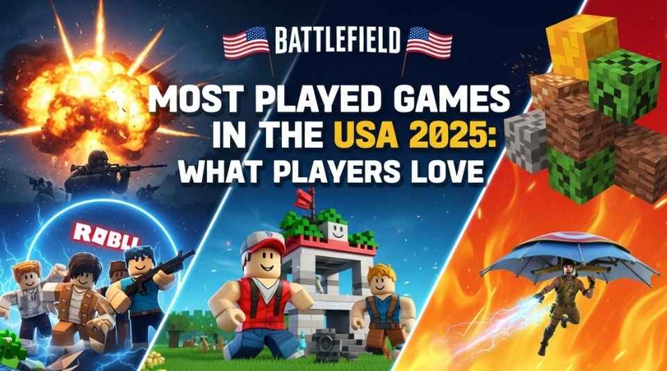 Most Played Games in the USA 2025 What Players Love