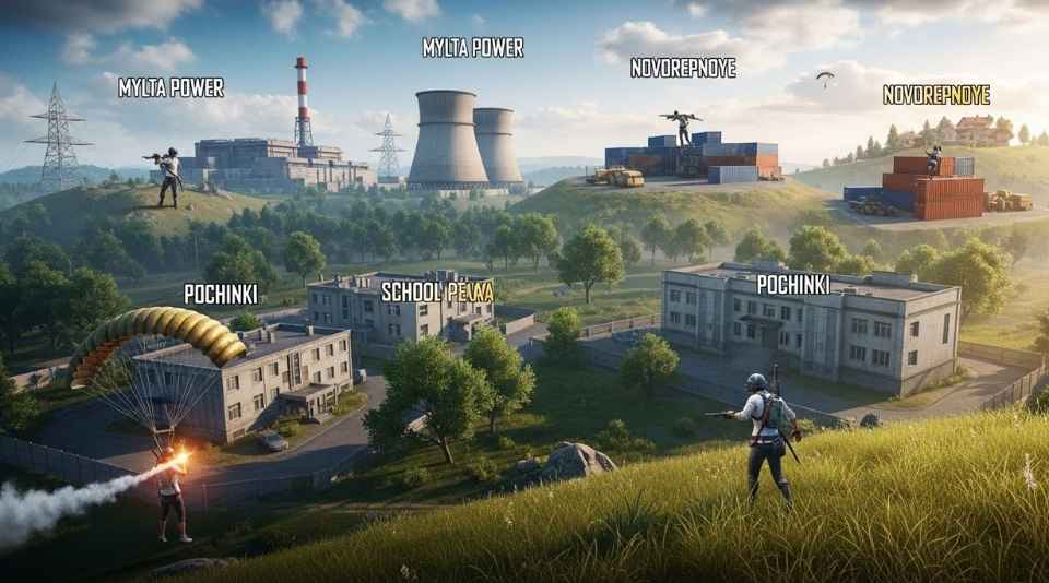 PUBG Mobile Top 5 Landing Spots in Erangel for High Loot and Low Risk